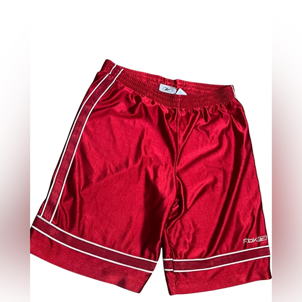 Men’s Vintage Reebok Red Basketball Shorts M | Athletic Workout